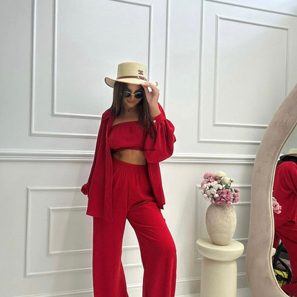 Conjunto 3 Peças Vermelho