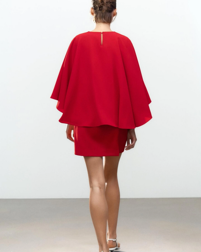 𝐙𝐀𝐑𝐀 - VESTIDO CURTO CAPA ZW COLLECTION