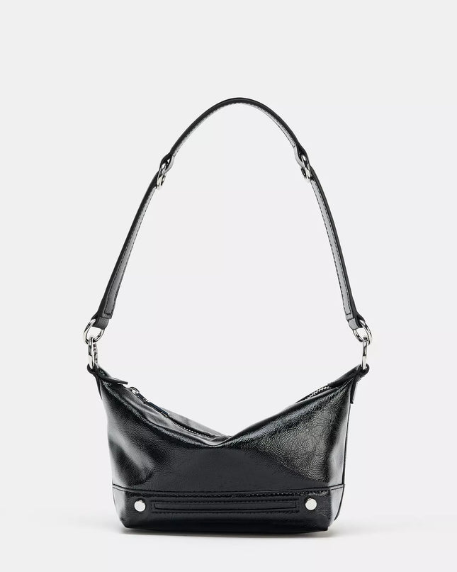 Zara Bolsa de Ombro Multiposição Preta - Alça Transformável Argolas