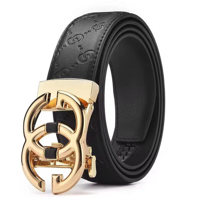 Cinto GG de couro premium com fivela