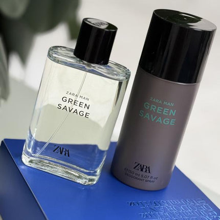 𝐙𝐀𝐑𝐀 - Perfum Green Savage - Four Men