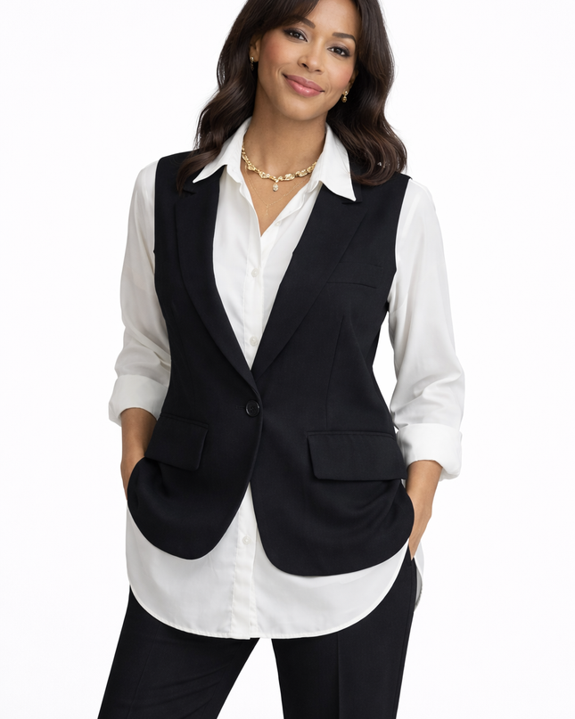 Total look Executivo de 2 Peças - Colete e Calças - Made in Italy