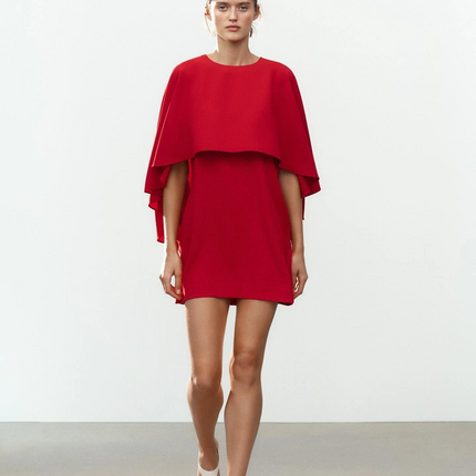 𝐙𝐀𝐑𝐀 - VESTIDO CURTO CAPA ZW COLLECTION