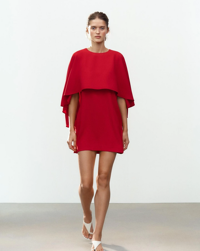 𝐙𝐀𝐑𝐀 - VESTIDO CURTO CAPA ZW COLLECTION
