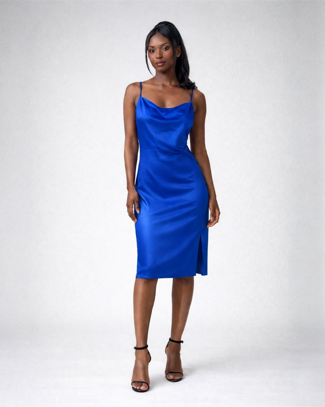 Vestido custo acetinado