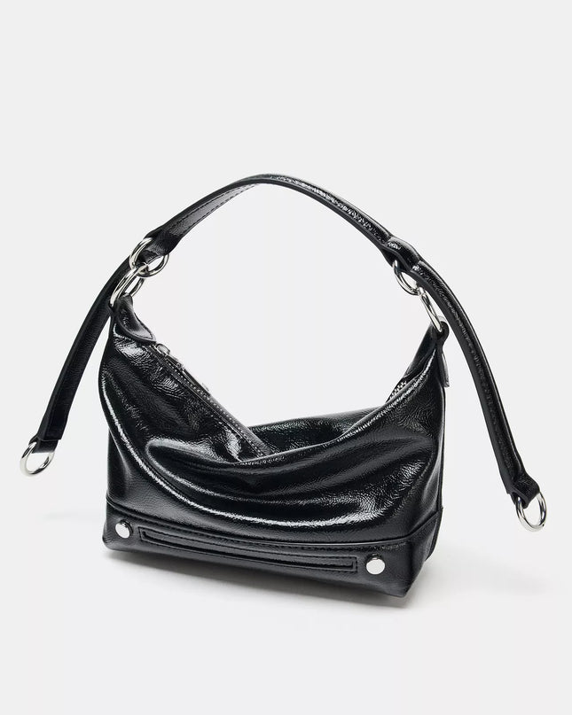 Zara Bolsa de Ombro Multiposição Preta - Alça Transformável Argolas
