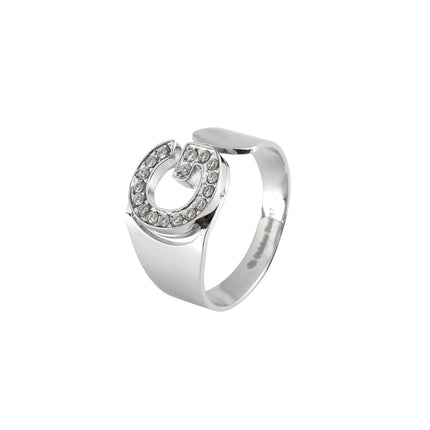 Anel Delicate com Inicial Personalizada e Zircônia - Ajustável - GB Portugal
