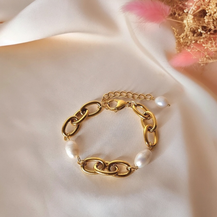 Pulseira Pearl Reverie, aço Inoxidável