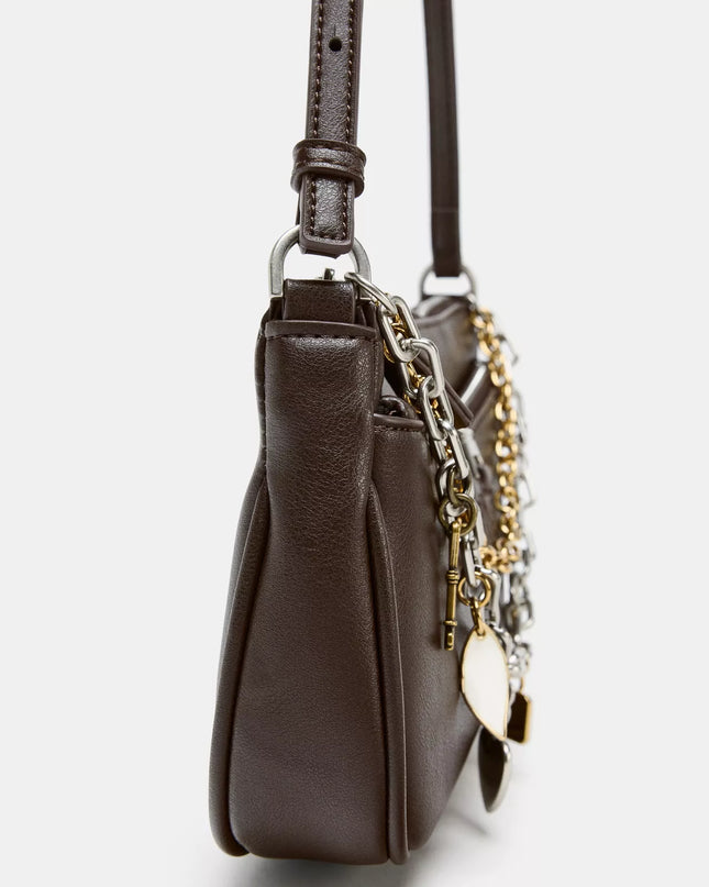 𝐙𝐀𝐑𝐀 - Bolsa mini com detalhe charme