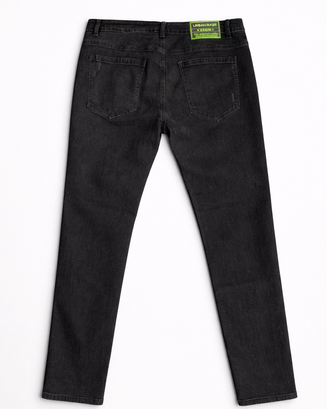 Calça Jeans Masculina Preta Rasgada