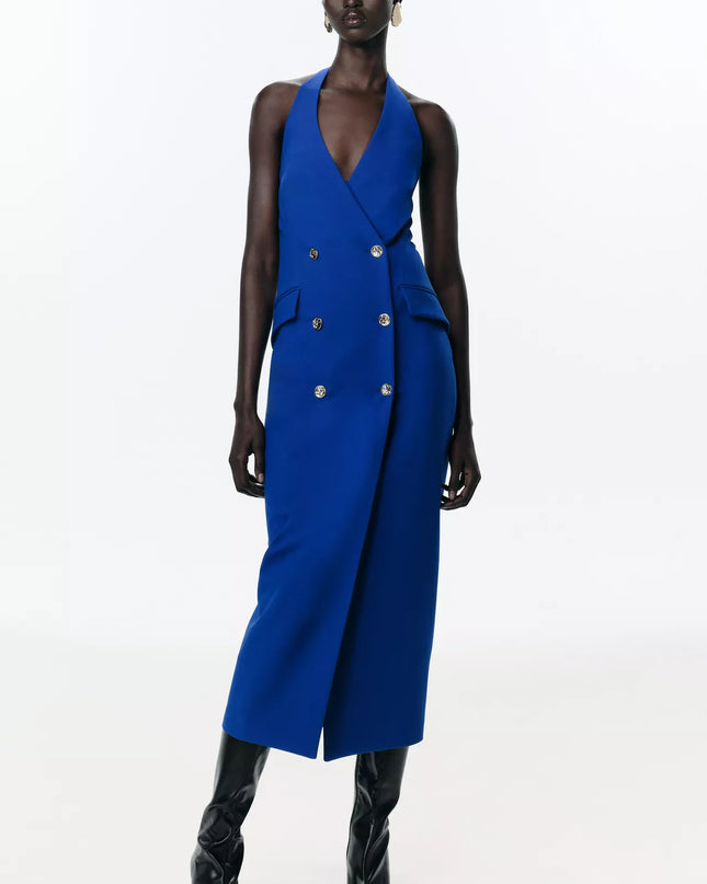 𝐙𝐀𝐑𝐀 -  Vestido Midi Tubo Cruzado