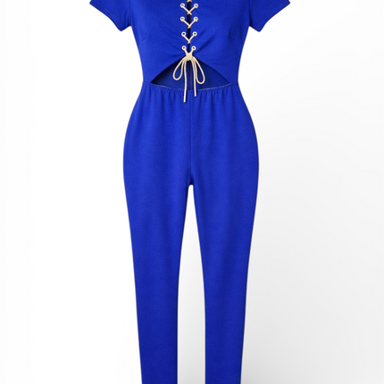 Macacão Azul Royal com Cordão