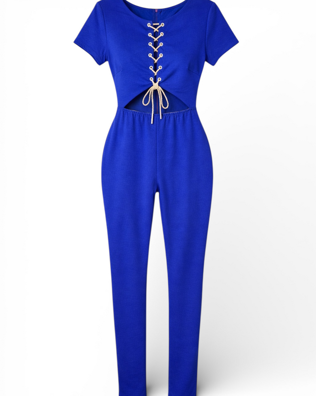 Macacão Azul Royal com Cordão