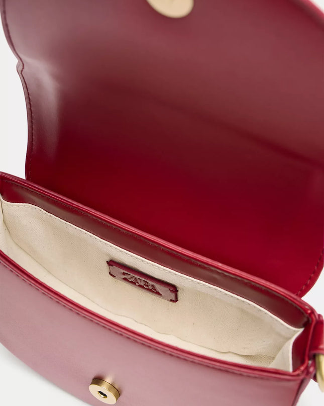 𝐙𝐀𝐑𝐀 - Bolsa mini Rígida vermelha