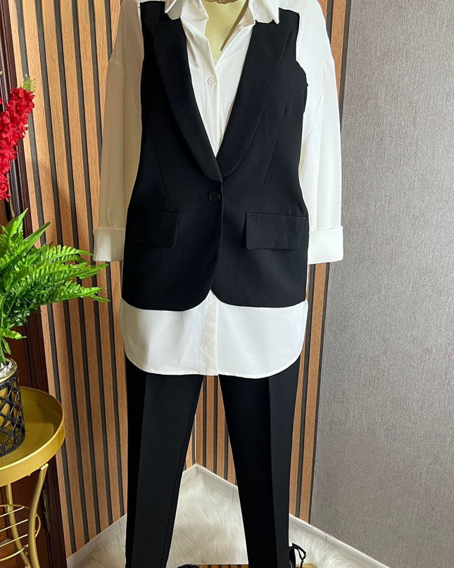 Total look Executivo de 2 Peças - Colete e Calças - Made in Italy