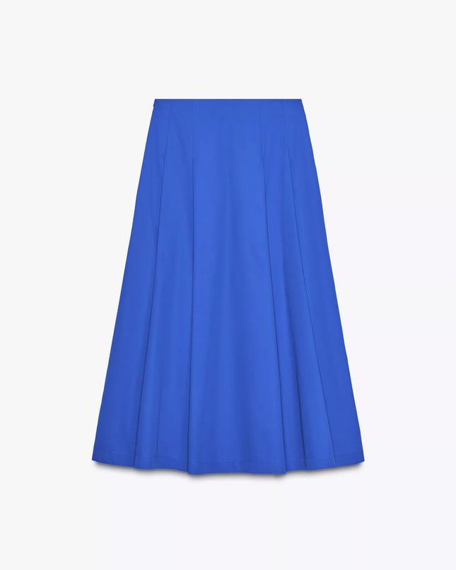 𝐙𝐀𝐑𝐀 -  Saia Midi com pregas Azul