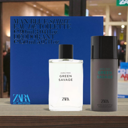 𝐙𝐀𝐑𝐀 - Perfum Green Savage - Four Men