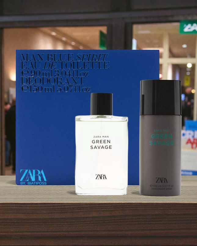 𝐙𝐀𝐑𝐀 - Perfum Green Savage - Four Men
