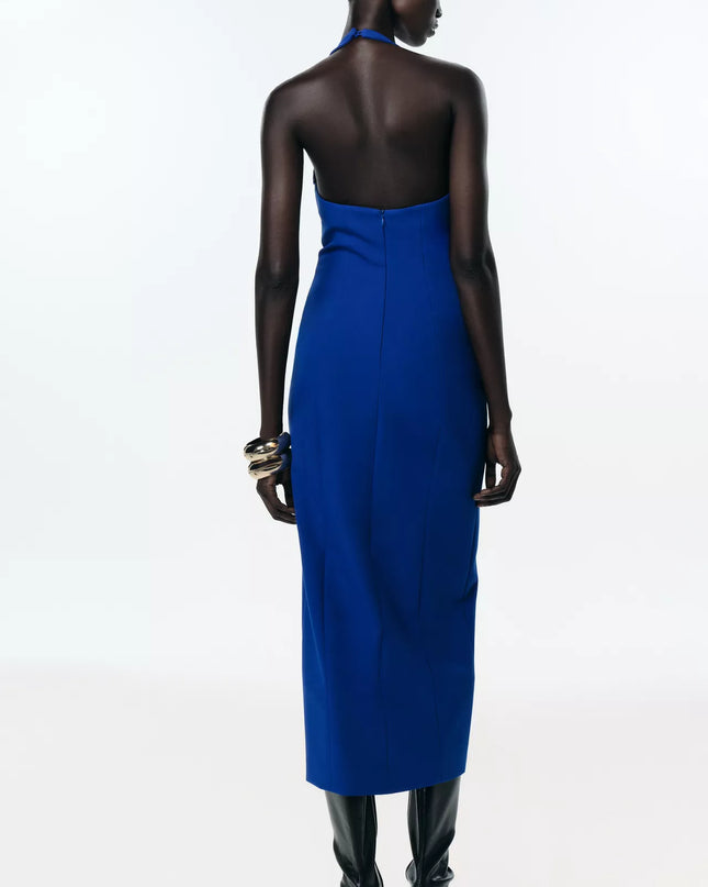 𝐙𝐀𝐑𝐀 -  Vestido Midi Tubo Cruzado