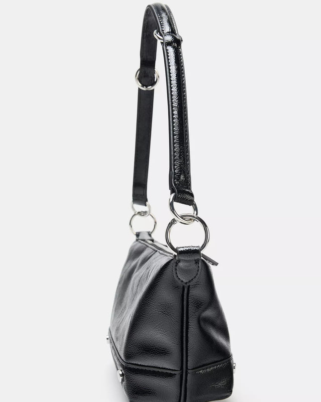 Zara Bolsa de Ombro Multiposição Preta - Alça Transformável Argolas