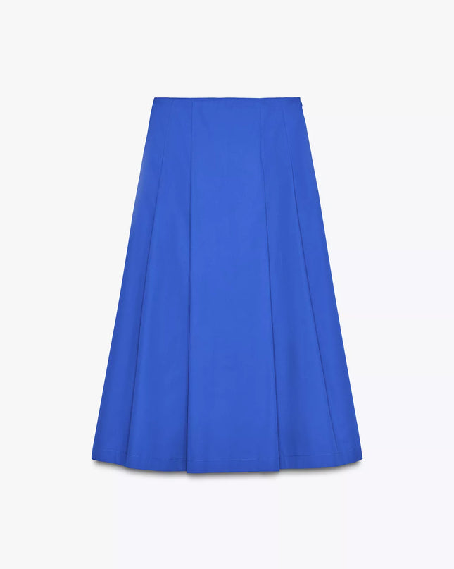 𝐙𝐀𝐑𝐀 -  Saia Midi com pregas Azul