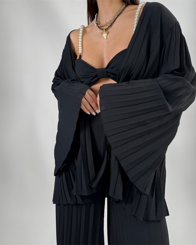 Conjunto de 3 Pcs Plisado