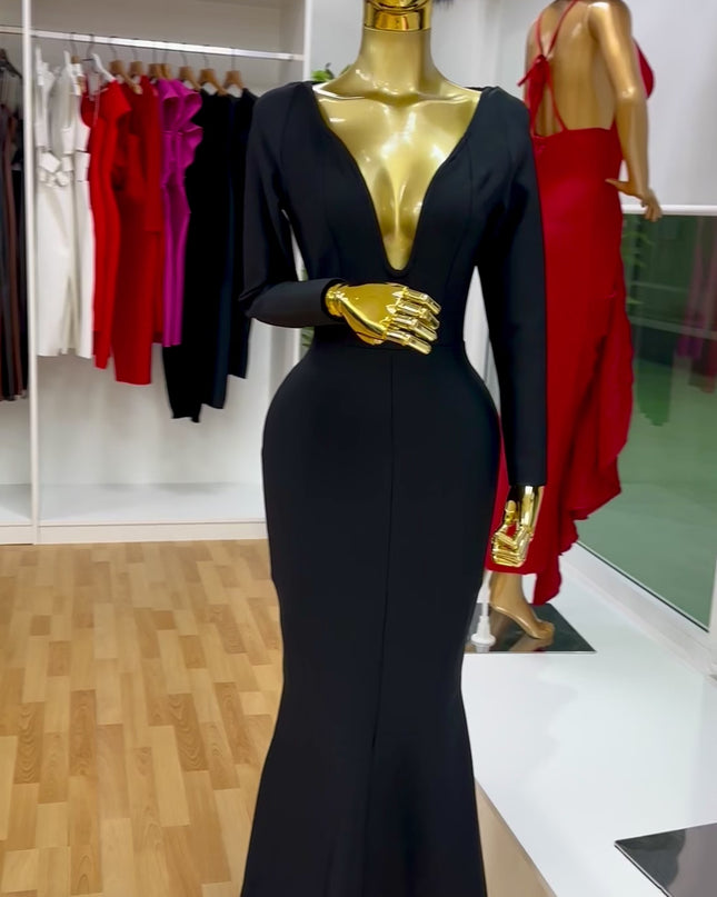 Vestido midi Isa - preto