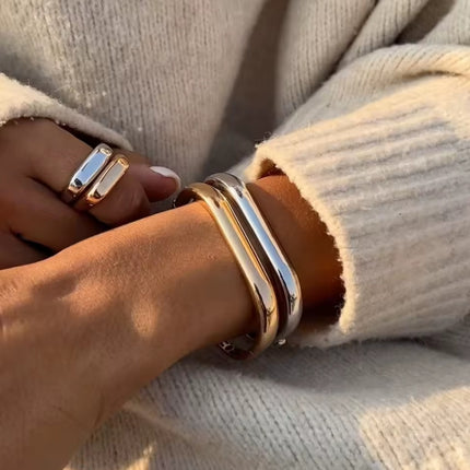 Pulseira elegante, minimalista em aço Inoxidável