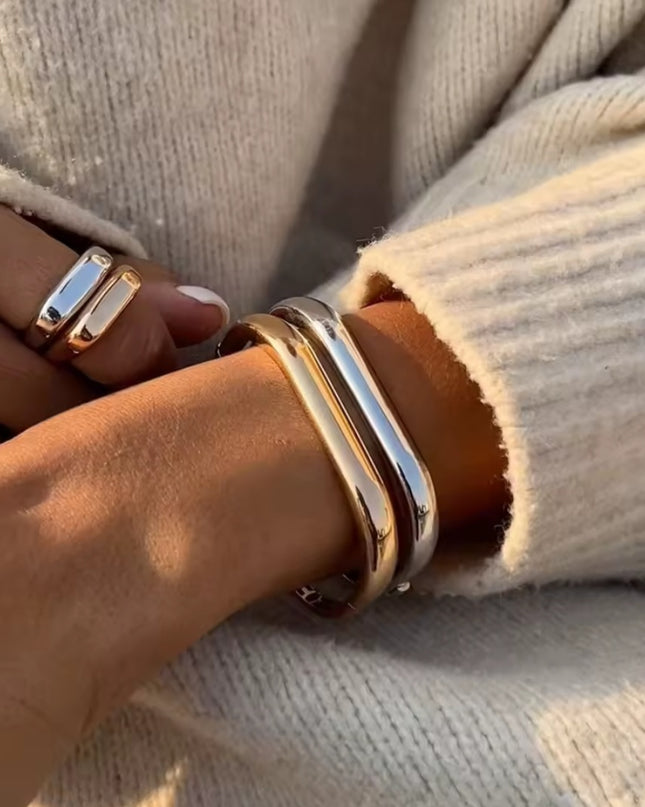 Pulseira elegante, minimalista em aço Inoxidável