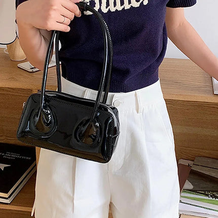 Bolsa de boliche de couro com alça longa