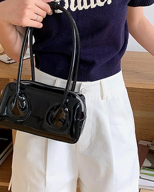 Bolsa de boliche de couro com alça longa