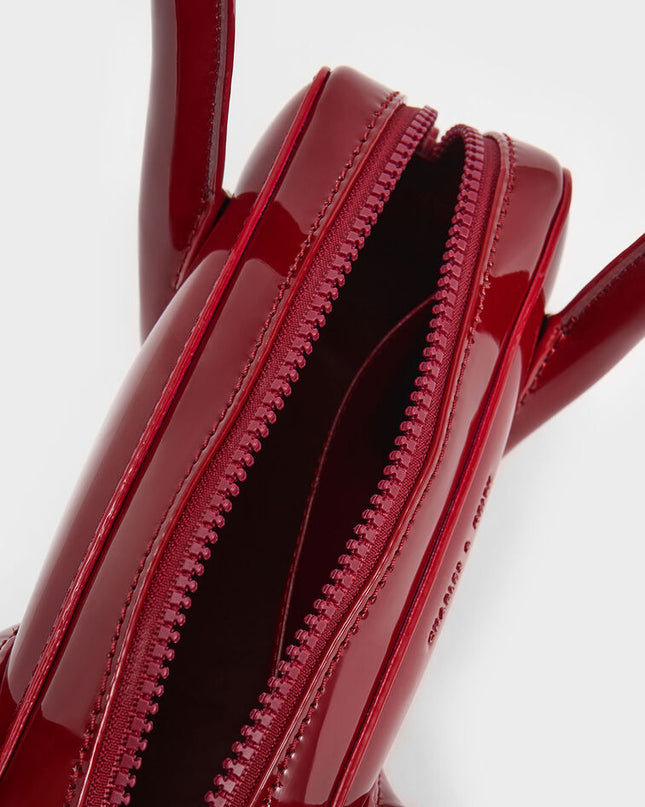 Bolsa de boliche de couro com alça longa