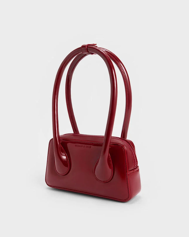 Bolsa de boliche de couro com alça longa