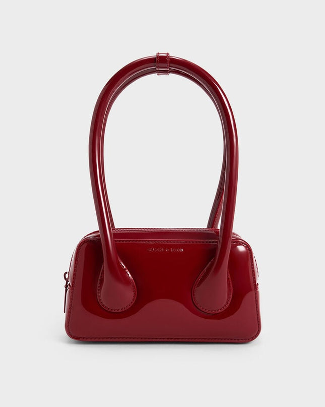 Bolsa de boliche de couro com alça longa