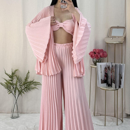 Conjunto de 3 Pcs Plisado